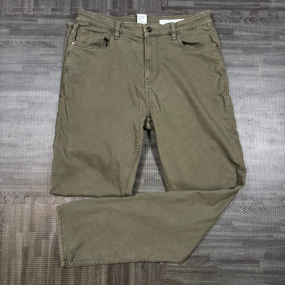 The Perfect Jean NYC Jeans Mens 33x32 Green Slim Thick Denkhaki Stretch